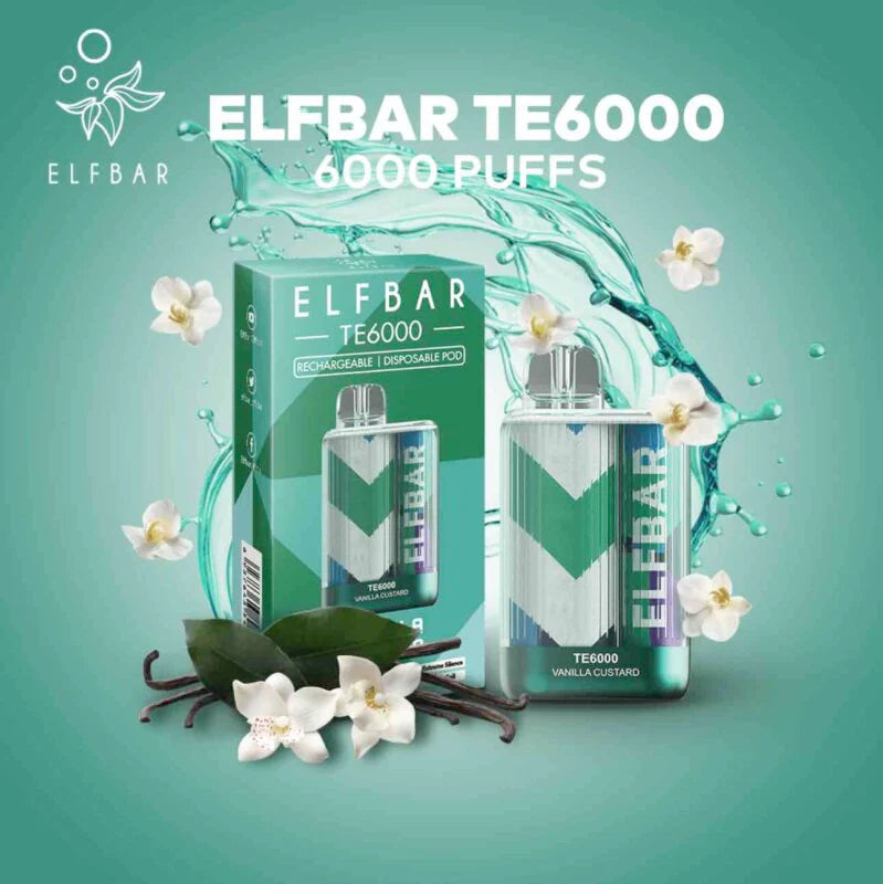 vanilla custard vape disposable ELFBAR TE6000 –Vanilla Custard – vape india smoke
