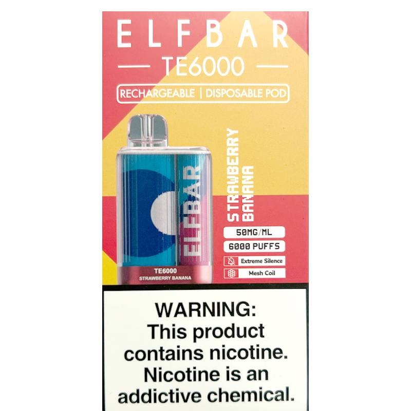 ELF BAR TE6000  Strawberry Banana  vape india smoke