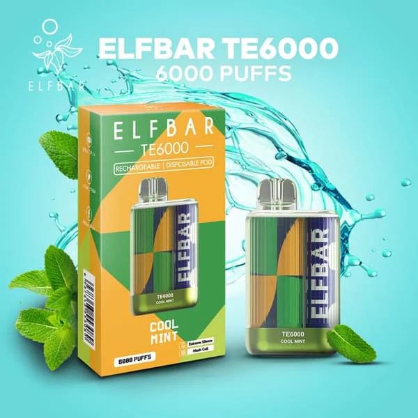 elfbar nachfüll pod läuft aus ELF BAR TE 6000 PUFF COOL MINT | ORIGNAL VAPE DEVICE