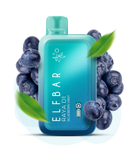 ELFBAR RAYA D1 DISPOSABLE POD DEVICE BLUEBERRY MINT 13000 PUFF