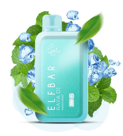 ELF BAR RAYA D1 DISPOSABLE POD DEVICE MIAMI MINT 13000 PUFF
