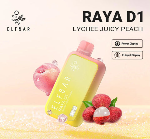 Elfbar Raya D1 – Lychee Juicy Peach 13000 Puff