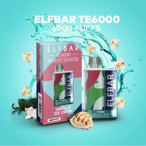 ELF BAR TE6000 Vanilla Ice Cream (6000 Puffs) vape india smoke ELF BAR TE6000 Vanilla Ice Cream (6000 Puffs) vape india smoke