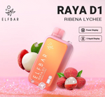 ELF BAR RAYA D1 DISPOSABLE POD RIBENA LYCHEE 13000 PUFF